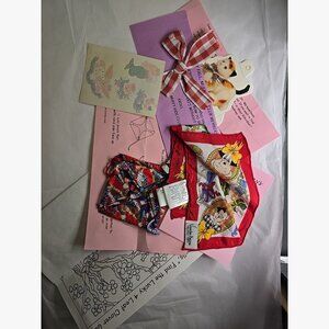 Muffy Vander Bears Kids Club Lot, BEARMES 1987 100% Silk Mini Scarf, Bow Photos